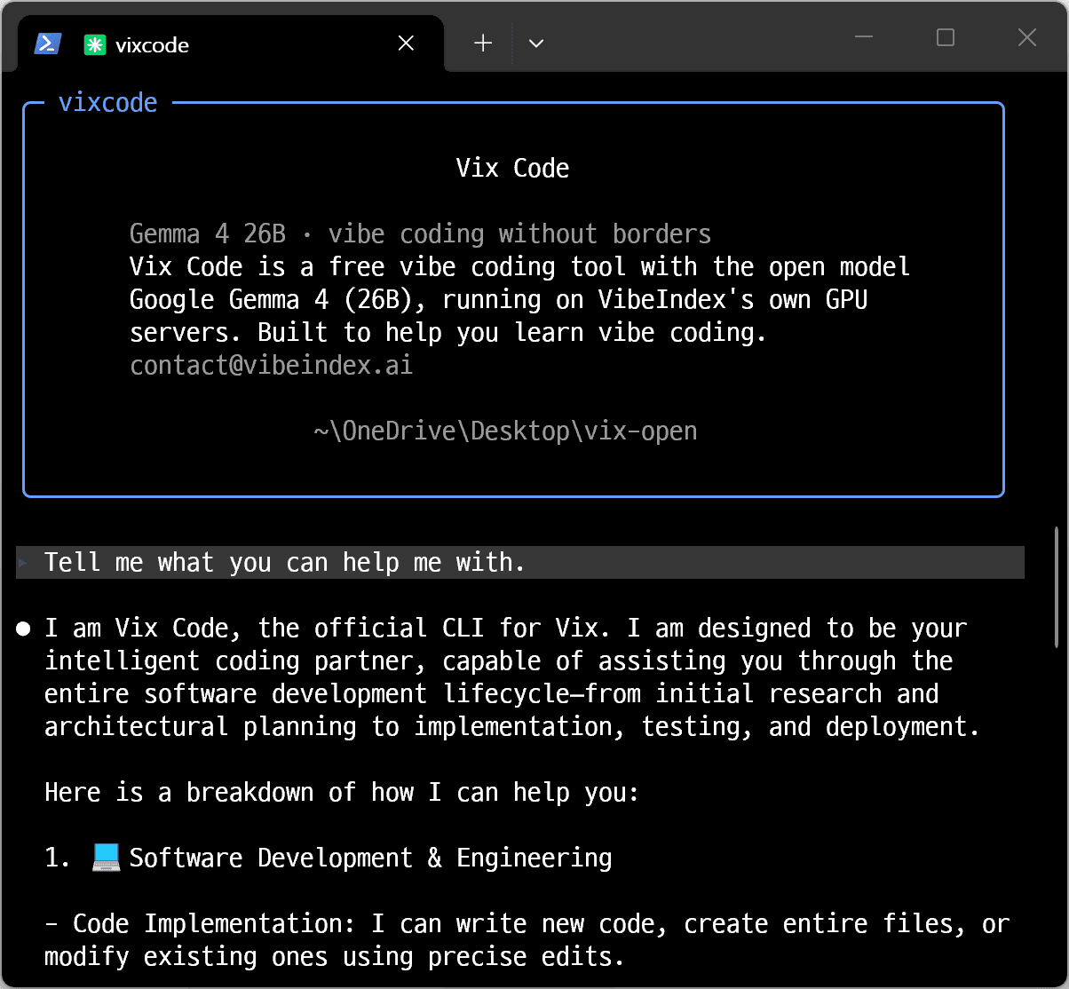 Vix Code CLI